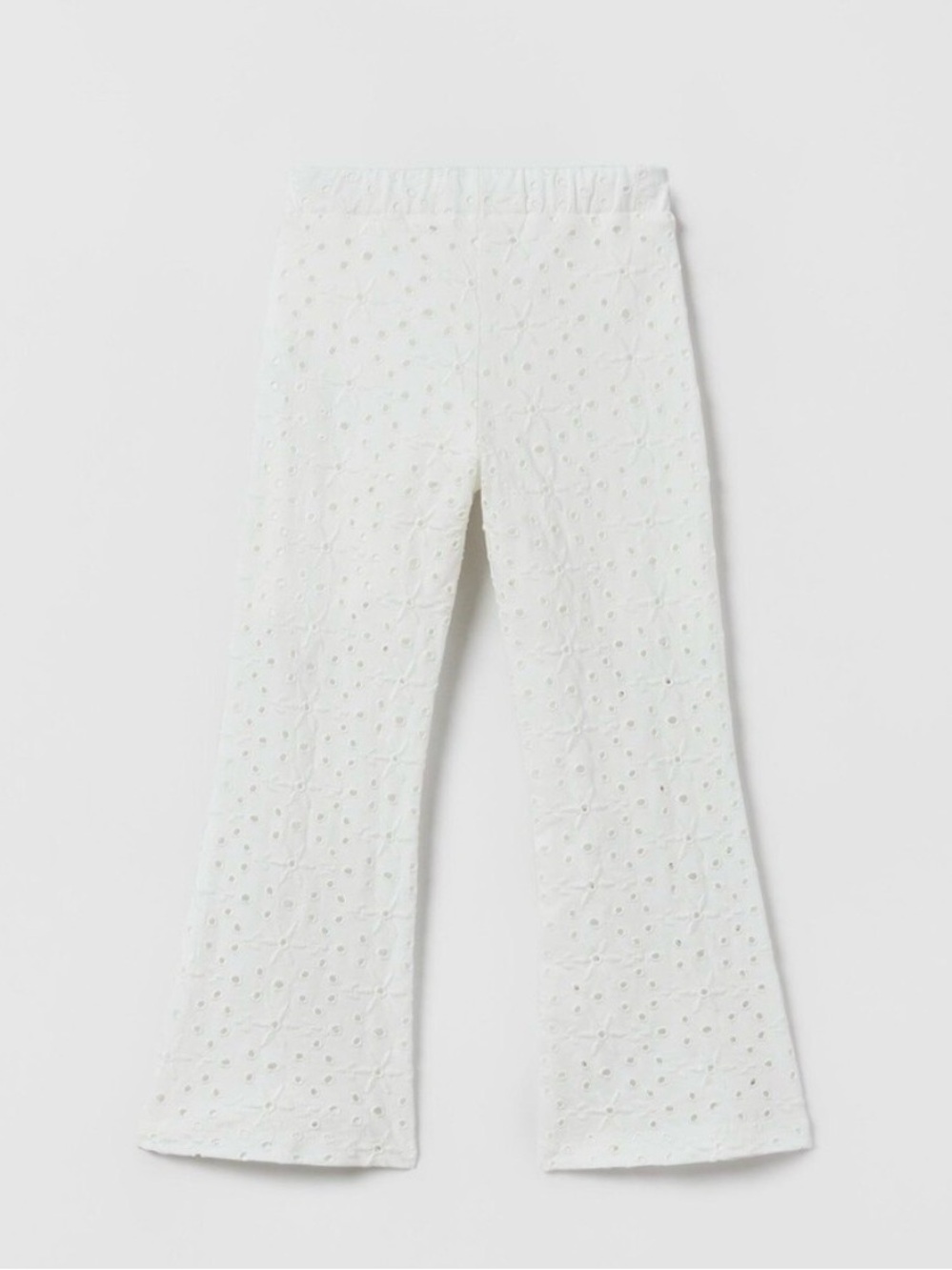 NWT Zara Girls White Eyelet Knit Pants